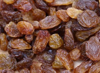 Zante seeded red raisins with complete explanations and familiarization